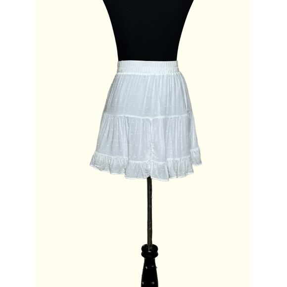 Forever 21 white pull on mini skirt size M - Picture 2 of 10